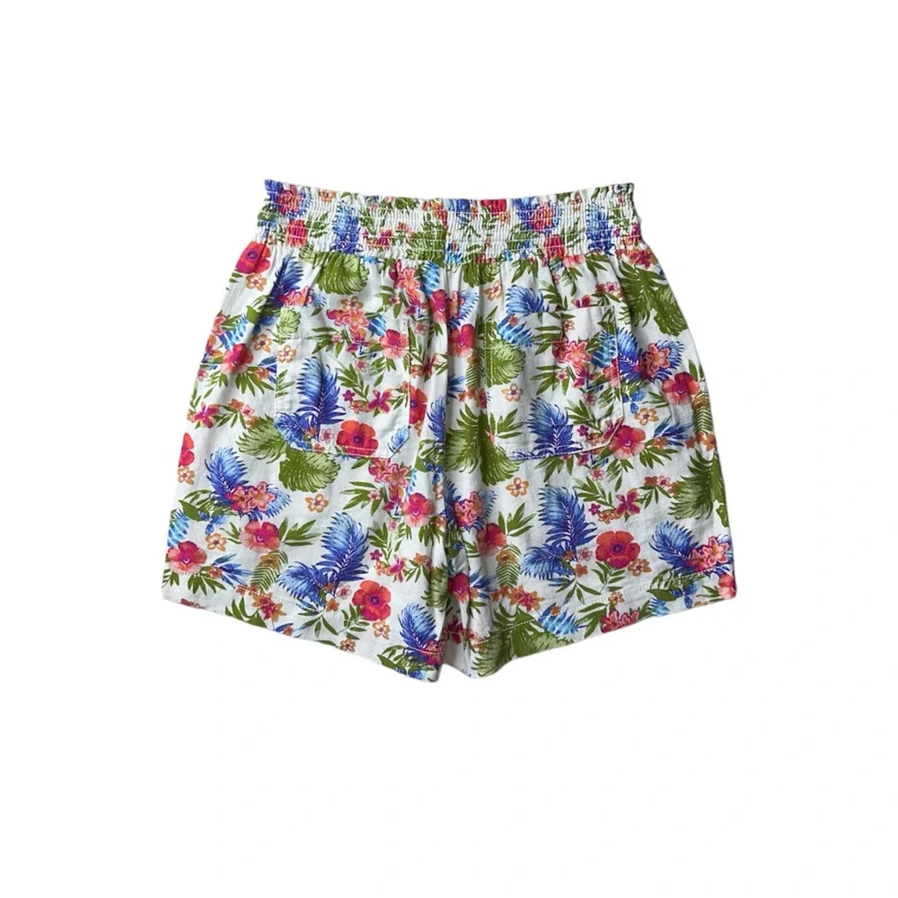 LINEN BLEND FLORAL SHORTS • SIZE S • BRIGGS • NWT - Picture 3 of 9